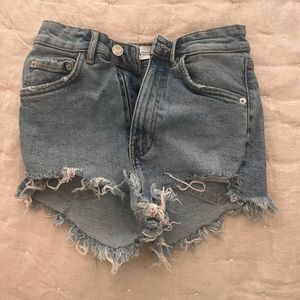 Zara Hi Rise Denim Shorts READ DESCRIPTION